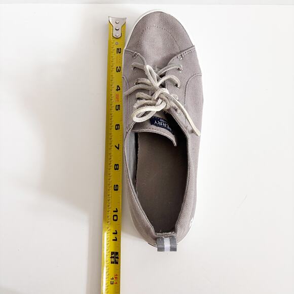 Sperry Crest Vibe Women's 11 Gray Top Sider Boat Shoe Canvas Sneaker STS99042 - Picture 10 of 14